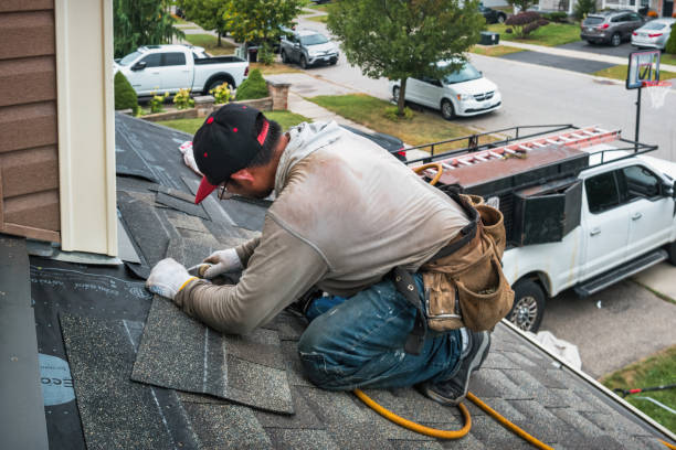 Professional Roof Repair technician working in Edgewater, NJ